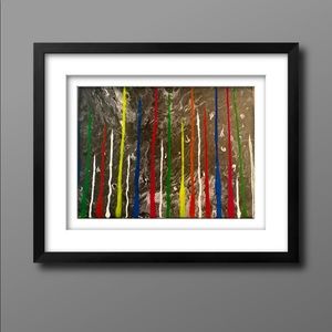 Multicolored abstract art for wall decor